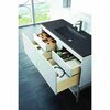 James Martin Vanities 47.3'' Single Vanity, Glossy White, Champagne Brass Base w/ Charcoal Black Composite Stone Top 805-V47.3-GW-CB-CH